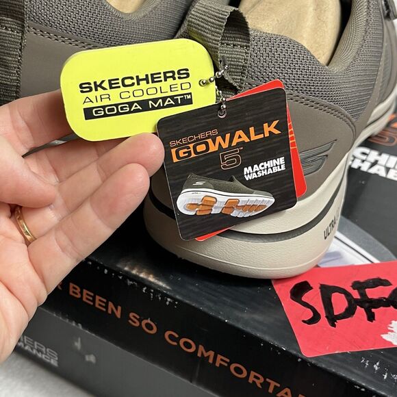 SKECHERS NIB MEN'S GO WALK 5 WISTFUL DUAL STRAP 11 Extra Wide 55515EWW SHOES - Picture 7 of 11